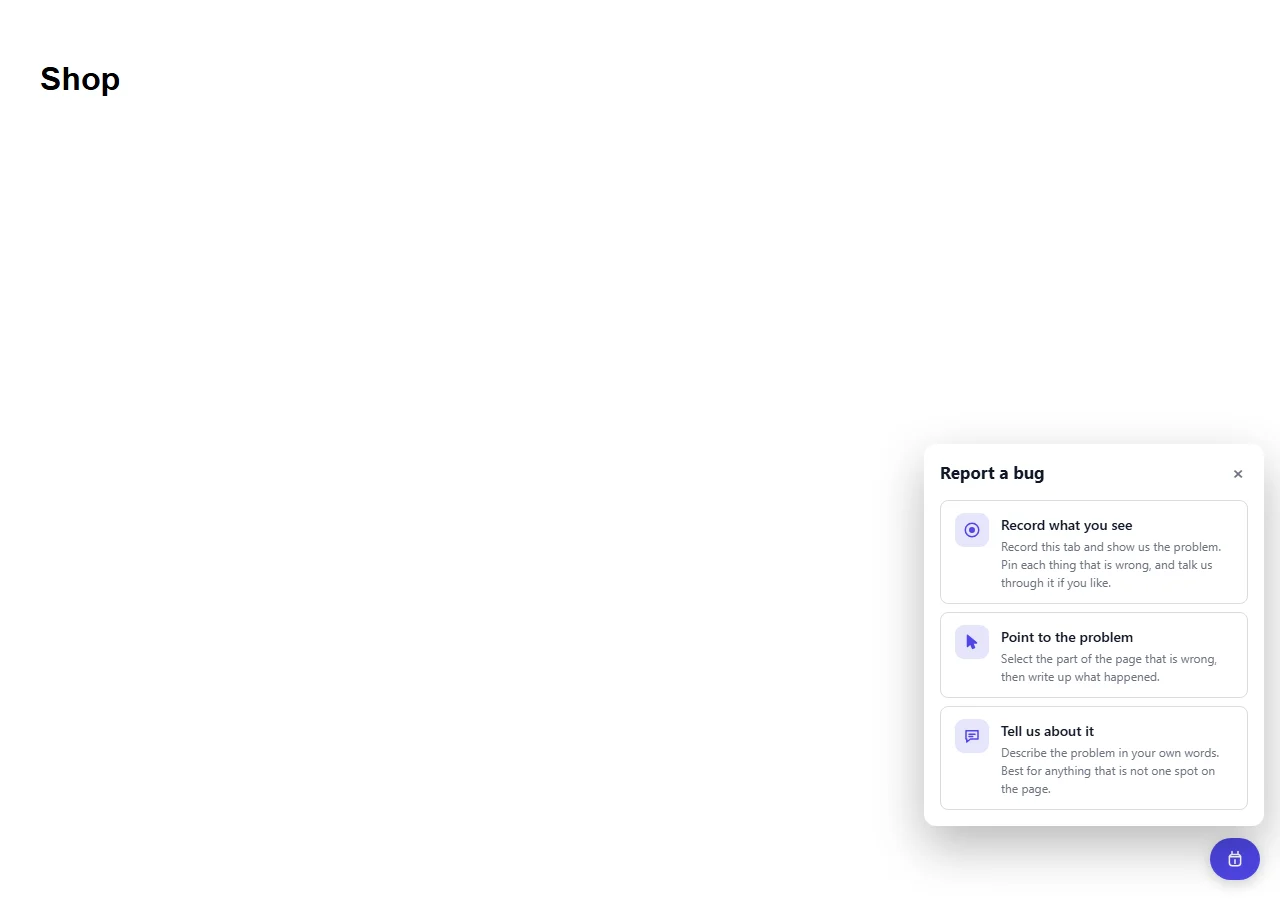 The visitor widget offers pointing and Record what you see.